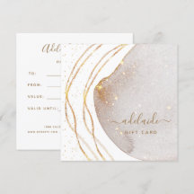 Modern Guld Hair Stylist-presentkort för Glitter