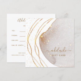 Modern Guld Hair Stylist-presentkort för Glitter