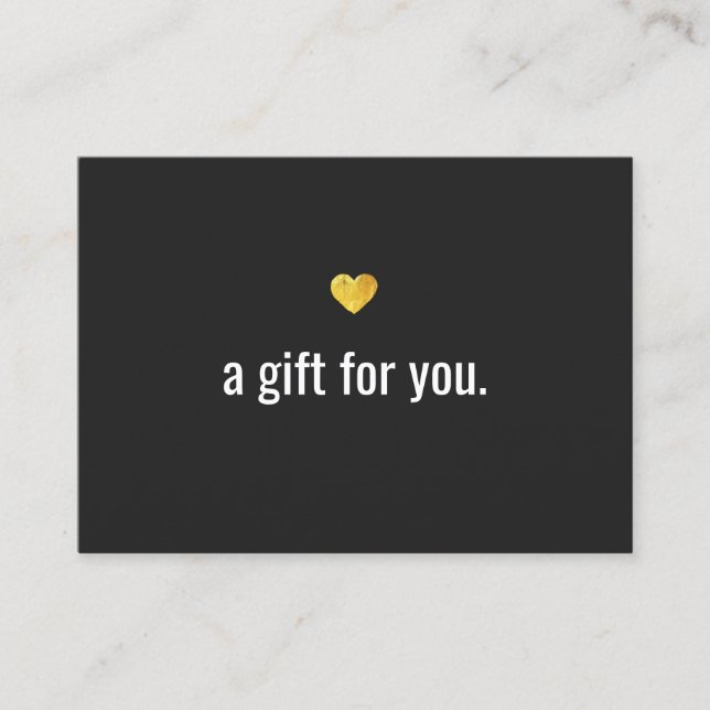 Modern Guld Heart Customer Gift Certificate Rabattkort (Framsida)