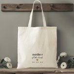 Modern guld hjärta Brudens mors gåva Tygkasse<br><div class="desc">Anpassad totebag för brudens mor med klassisk modern typografi med guldl heartsdesign.</div>