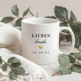 Modern Guld-hjärtan Kaffemugg