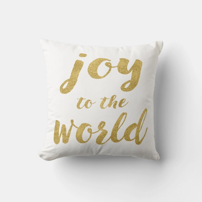Modern Guld Joy till World Helgdag Decorative Kudde (Framsida)