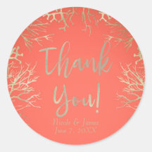 Modern Guld Korall Orange Elegant Strandbröllop