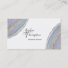 Modern guld- lavendelGeode Agate - visitkort