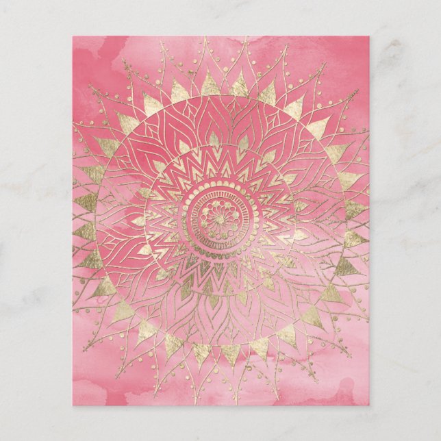 Modern guld mandala flygblad (Framsidan)