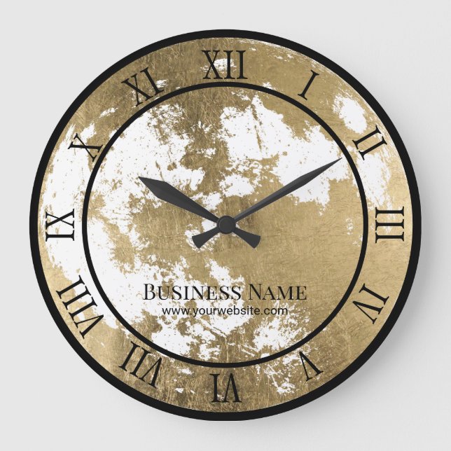 Modern Guld Måne astronomisk Stor Klocka (Framsida)