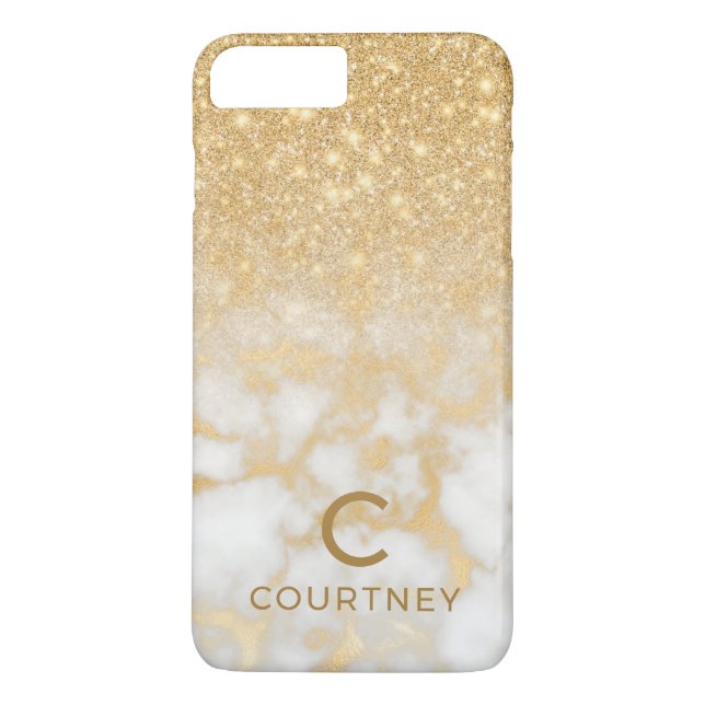 Modern Guld Marble Case-Mate iPhone Skal (Baksida)