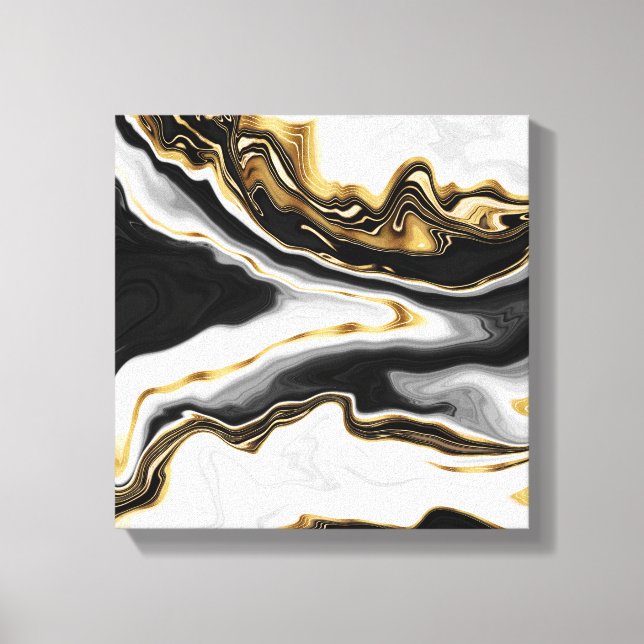Modern Guld marble Painting Aestthetic Canvastryck (Framsida)