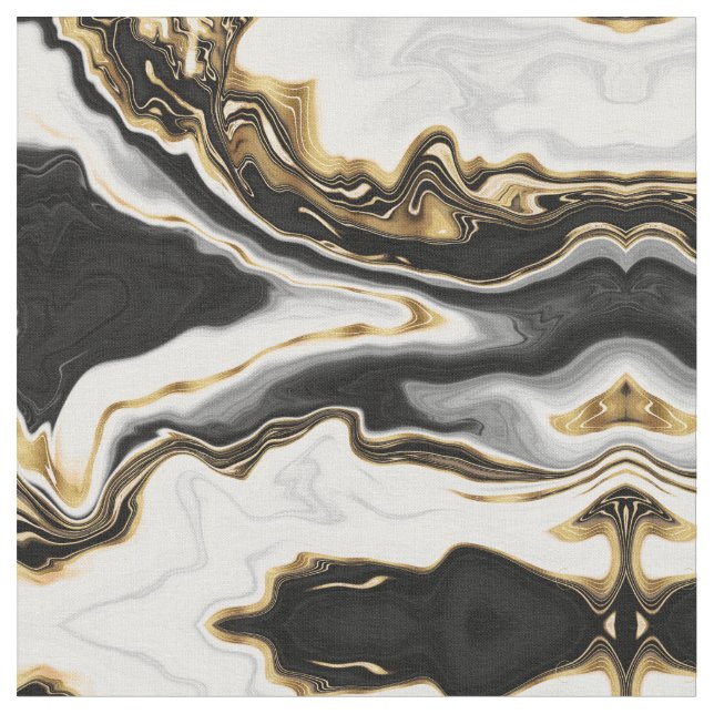 Modern Guld marble Painting Aestthetic Tyg (Närbild)
