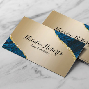 Modern Guld marinagate Makeup Artist Hair Salon Visitkort