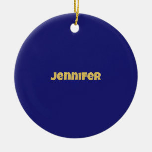 Modern Guld Midnight Blue Färg Plain Unix Julgransprydnad Keramik