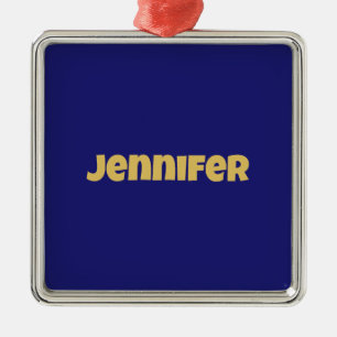 Modern Guld Midnight Blue Färg Plain Unix Julgransprydnad Metall