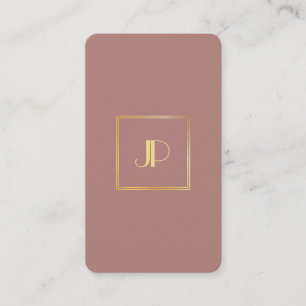 Modern Guld Monogram-Elegant, Professionell Visitkort