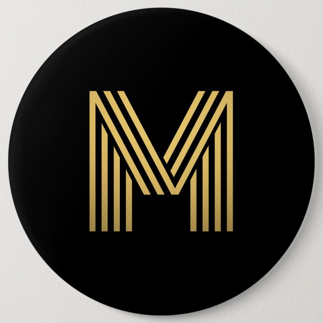 Modern Guld Monogram Knapp (Framsida)