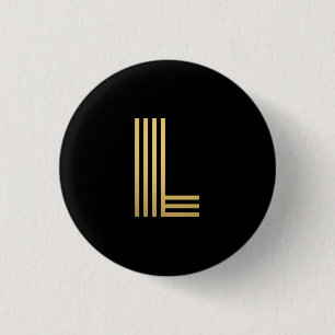 Modern Guld Monogram Knapp