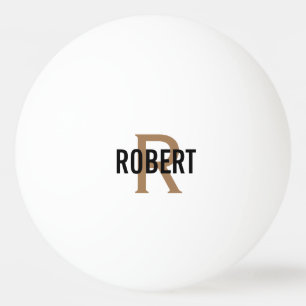 Modern guld monogram namn Ping Pong Boll