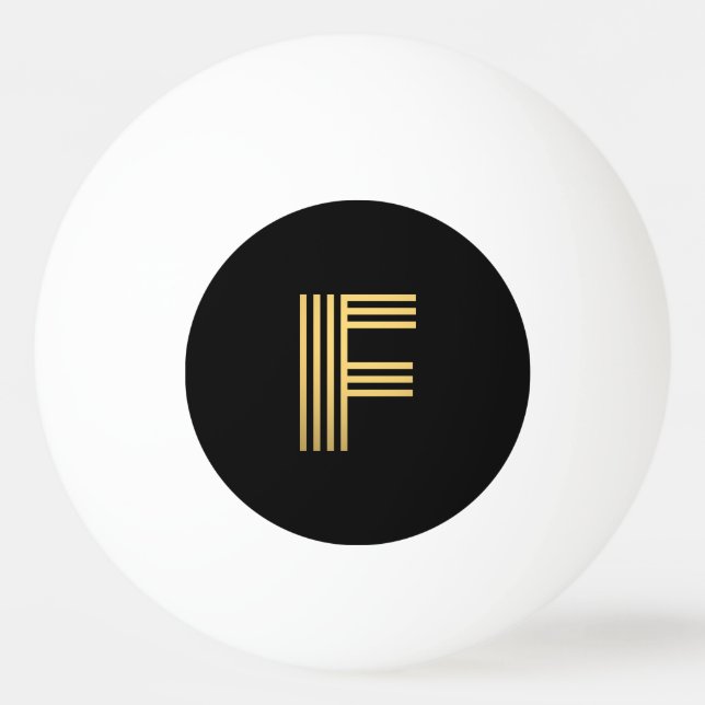 Modern Guld Monogram Ping Pong Boll (Framsidan)