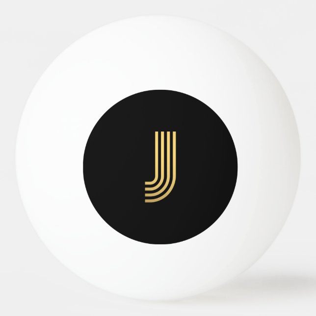 Modern Guld Monogram Ping Pong Boll (Framsidan)