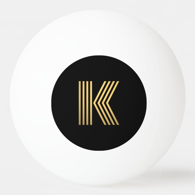 Modern Guld Monogram Ping Pong Boll (Framsidan)