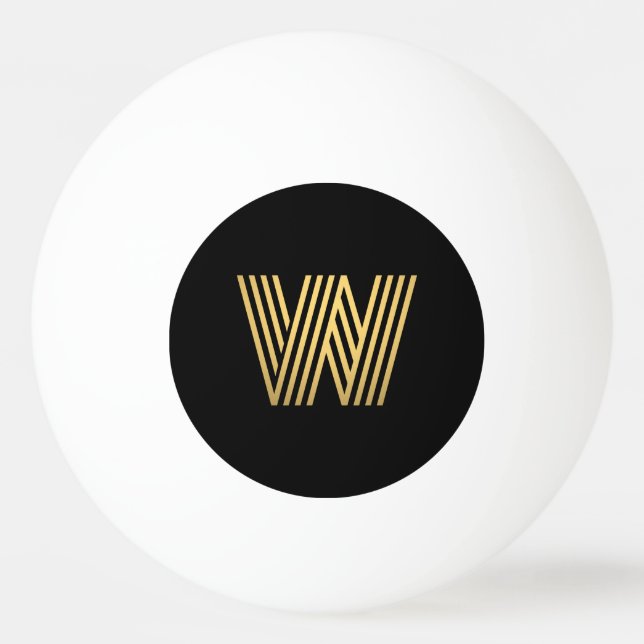 Modern Guld Monogram Ping Pong Boll (Framsidan)