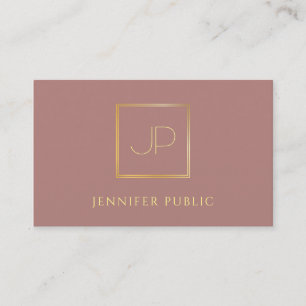 Modern Guld Monogram Professionell Template Luxury Visitkort
