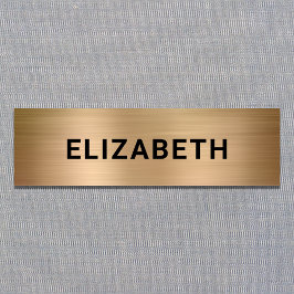 Modern Guld Namnbricka