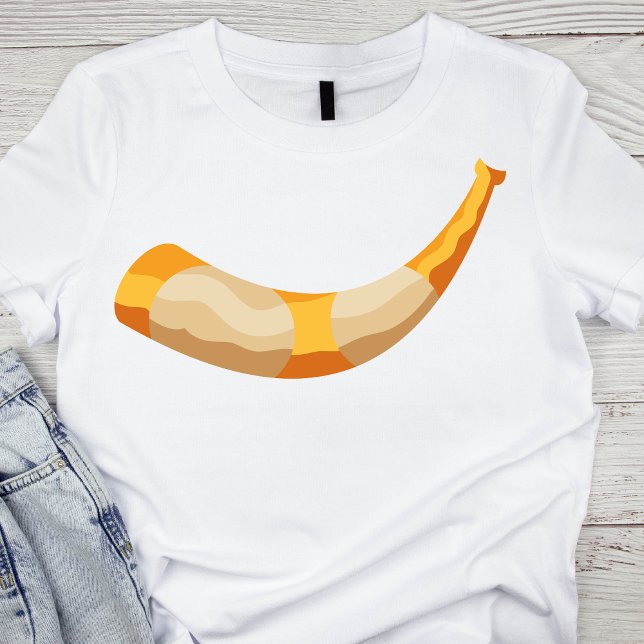 Modern Guld och Beige Yom Kippur Shofar T Shirt (Skapare uppladdad)
