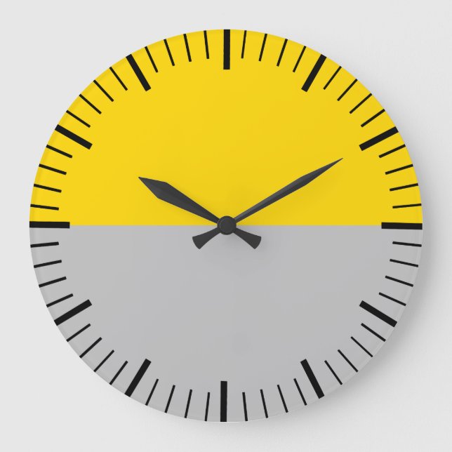 Modern Guld och Grått-klocka utan siffror Stor Klocka (Framsida)