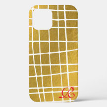 Modern Guld och Monogram Fodral-Mate iphone case
