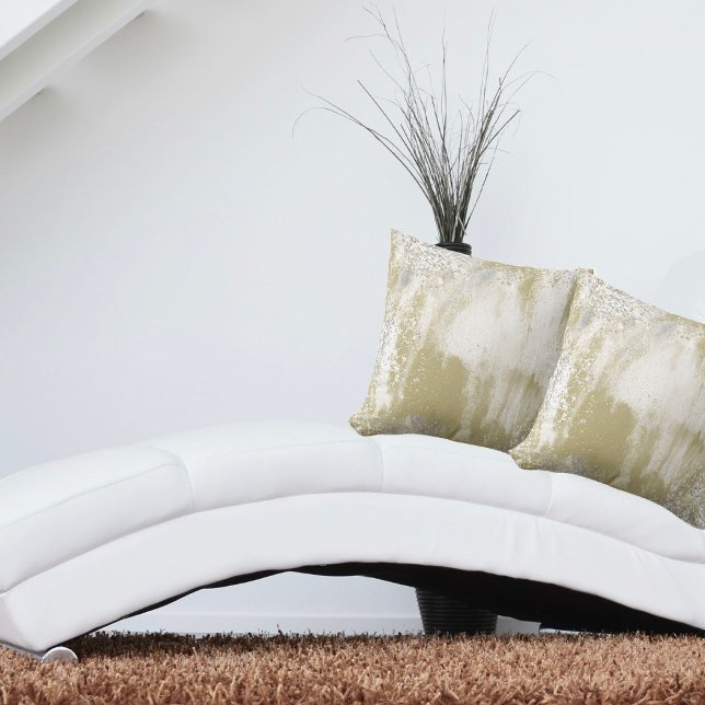 Modern Guld och Silver-plattor Abstract Design Kudde (Skapare uppladdad)