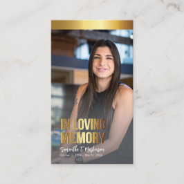 Modern Guld och svart fotopatsterkort Visitkort