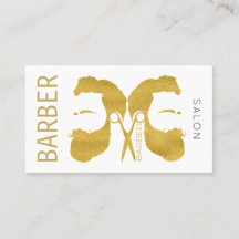 Modern guld och vit barber nästa möte