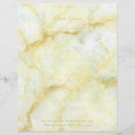 Modern Guld och vit marmorhuvud Brevhuvud