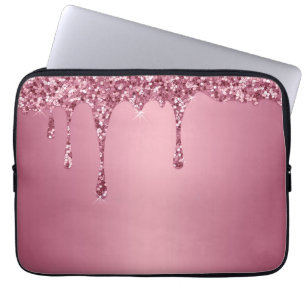 Modern Guld Ombre Marble Glam Metallic Foil Laptop Fodral