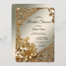 Modern Guld Ornate Blommigt Möhippa