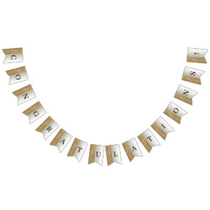 Modern Guld Ornate Bunting Flagga