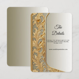 Modern Guld Ornate-detaljförslutningskort Tilläggskort