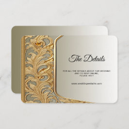 Modern Guld Ornate-detaljförslutningskort Tilläggskort