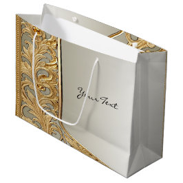Modern Guld Ornate Gift Bag