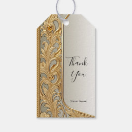 Modern Guld Ornate Gift Märkre Presentetikett