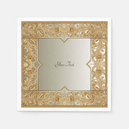 Modern Guld Ornate Napkins Pappersservett