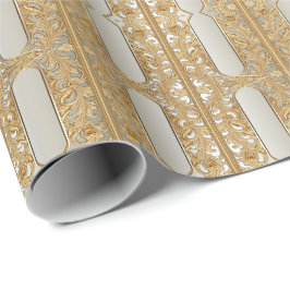 Modern Guld Ornate Wrapping Papper Presentpapper
