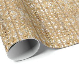 Modern Guld Ornate Wrapping Papper Presentpapper