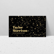 Modern Guld Paint Splatter Mönster på svart