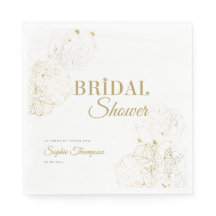 Modern Guld Peonies Blommigt Sketch Möhippa