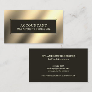 Modern Guld Professionell Accountant Visitkort