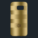 Modern Guld Rand Mönster Galaxy S5 Skal<br><div class="desc">Elegant modern guld rand med anpassade monogram.</div>