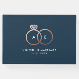 Modern Guld Ringar Bröllop Gästböcker