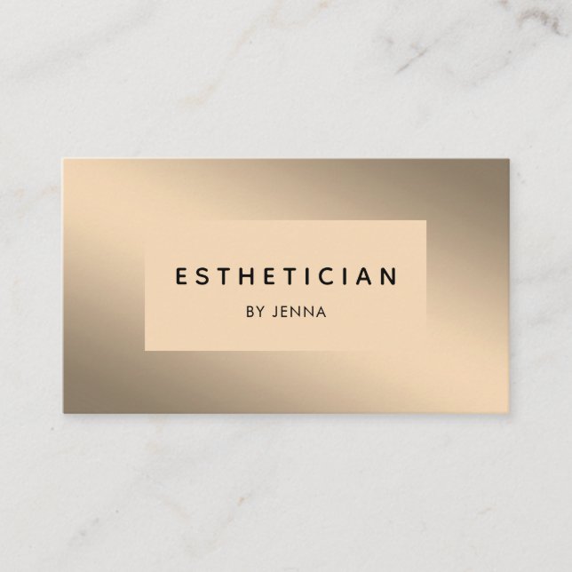 Modern Guld Salon Affärskort Visitenkarte Visitkort (Framsida)