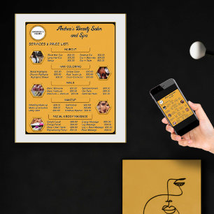 Modern Guld Salong Varumärke Logotyp & Bilder Pris Poster